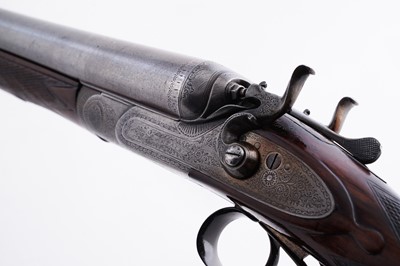Lot 57 - W.R. Pape, Newcastle on Tyne: a 12-bore double barrel hammer action shotgun
