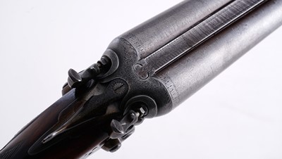 Lot 57 - W.R. Pape, Newcastle on Tyne: a 12-bore double barrel hammer action shotgun