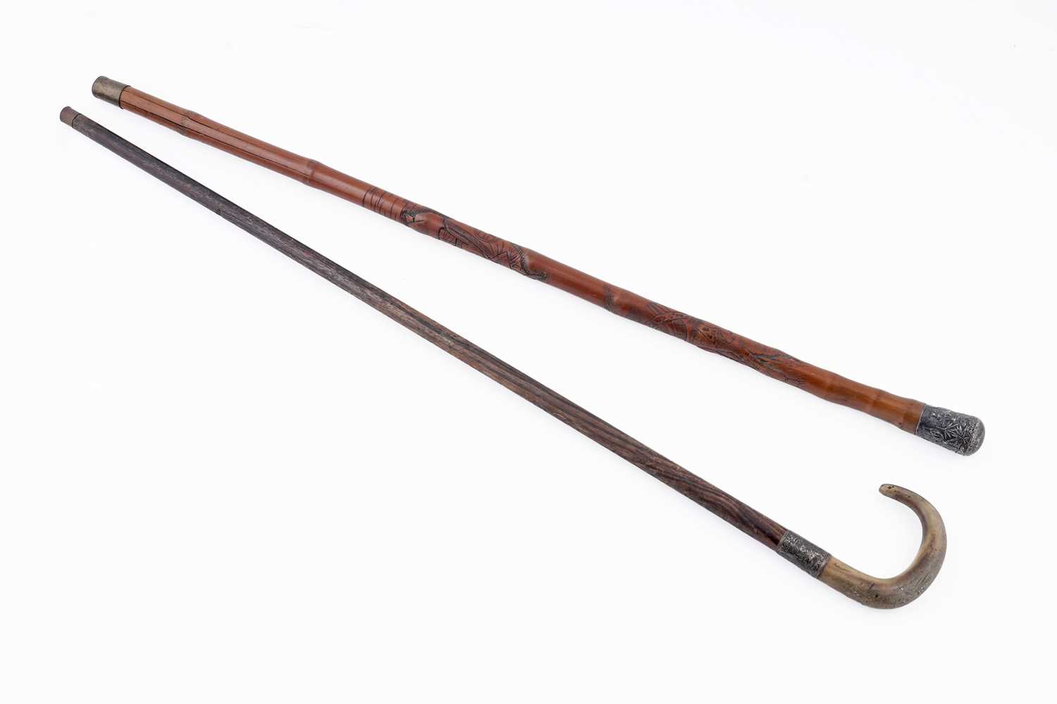 Lot 525 - Two walking canes