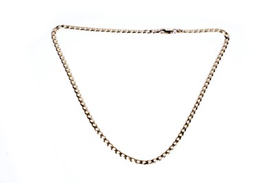 Lot 268 - A 9ct yellow gold curb link chain necklace