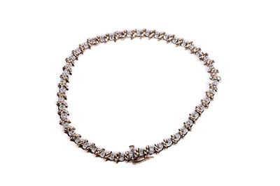 Lot 182 - A diamond line bracelet