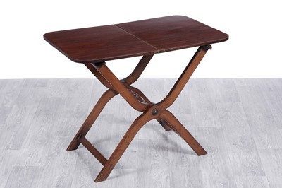 Lot 99 - An early 20th Century mahogany campaign table