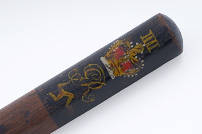 Lot 277 - A silk top hat by Paul U Bergstroms AB Stockholm; and a small Georgian police truncheon
