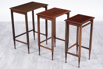 Lot 44 - Hunter & Smallpage Ltd, York: an Edwardian nest of three tables
