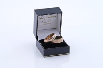 Lot 85 - Tw 9ct gold wedding bands