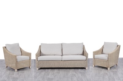 Lot 96 - Barker and Stonehouse: a four-piece wicker conservatory suite