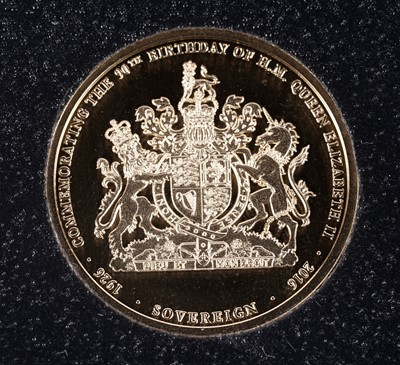 Lot 135 - An Elizabeth II 2016 'Queen's 90th Birthday' gold proof sovereign