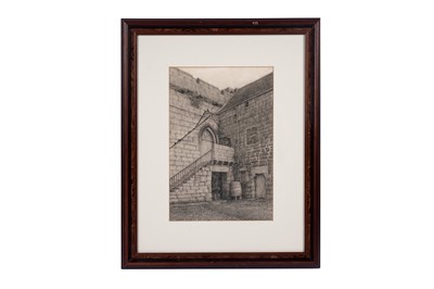 Lot 76 - Daniel Oliver - A Corner of Aydon Castle, Corbridge | pencil
