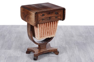 Lot 43 - A William IV rosewood worktable