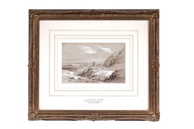 Lot 45 - John Wilson Carmichael - Firth of Forth, Edinburgh and Inch Keith Island | watercolour in sepia