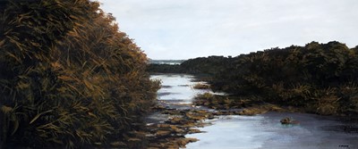 Lot 680 - Patrick Ryan - Wylam Bridge Pool - River Tyne | gouache