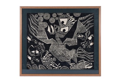 Lot 753 - Susanne Wenger - Untitled in black and white | screenprint