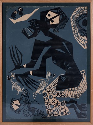 Lot 754 - Susanne Wenger - Diviner for Obatala with accompanying book | screenprint