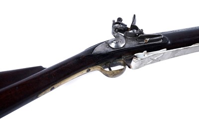 Lot 63 - A short round pattern flintlock musket, with 8th Royal Veteran Battalion marks