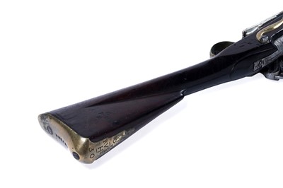 Lot 63 - A short round pattern flintlock musket, with 8th Royal Veteran Battalion marks