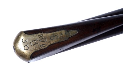 Lot 63 - A short round pattern flintlock musket, with 8th Royal Veteran Battalion marks