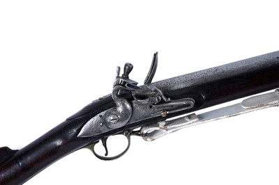 Lot 63 - A short round pattern flintlock musket, with 8th Royal Veteran Battalion marks