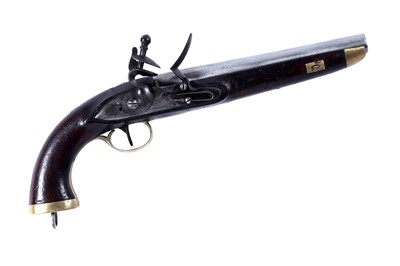 Lot 67 - An early 19th Century Belgian Navy flintlock pistol
