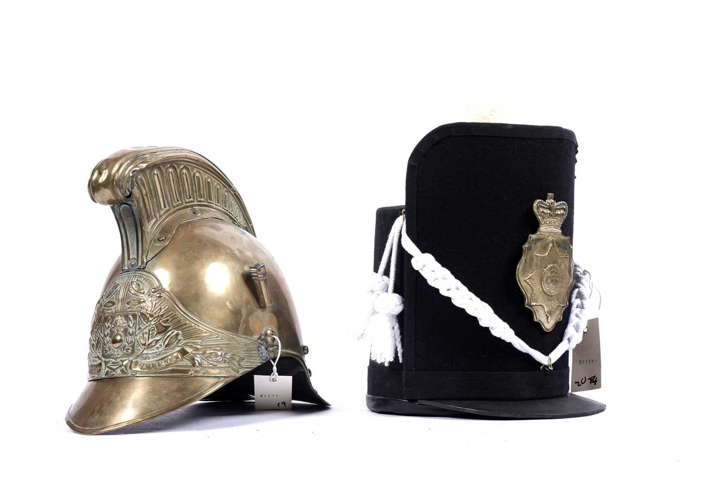 Lot 30 - Two replica helmets
