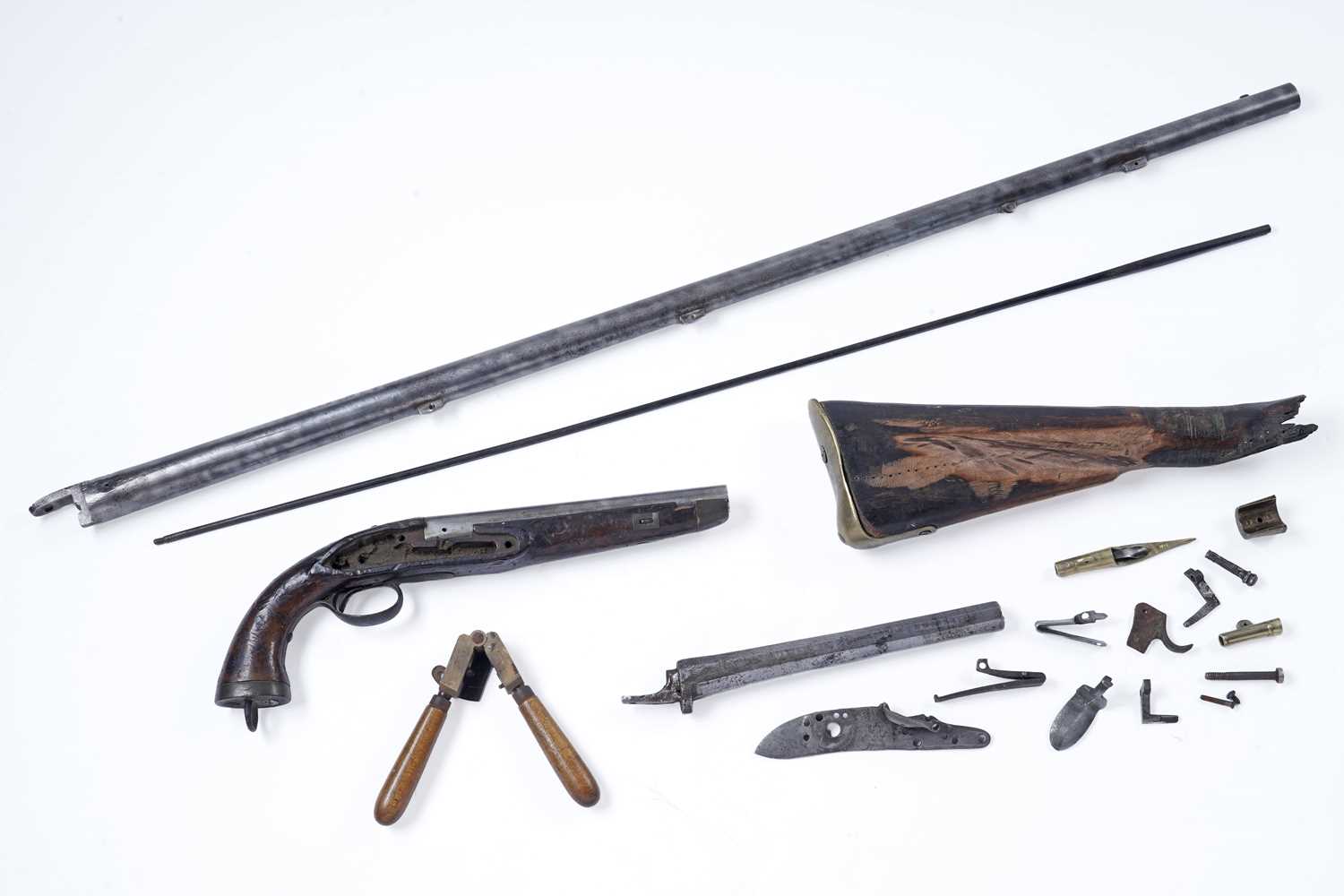 Lot 96 - A selection of gun parts