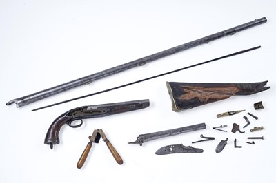 Lot 96 - A selection of gun parts