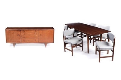 Lot 554 - A matched mid-20th Century dining room suite