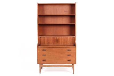 Lot 558 - Johannes Sorth for Bornholm Mobler: a mid-20th Century Danish teak bureau bookcase