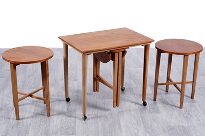 Lot 135 - In the manner of Poul Hondevad: a mid-Century teak nest of tables