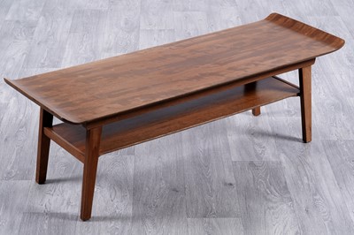 Lot 137 - A mid-20th Century walnut coffee table