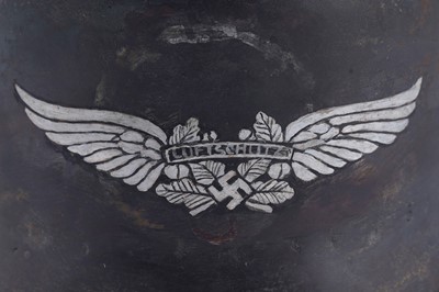 Lot 31 - A Luftwaffe helmet pattern money box
