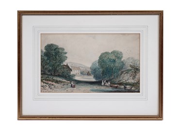 Lot 82 - William Smith - British countryside landscape with figures | watercolour