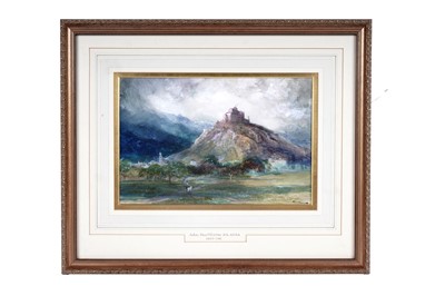 Lot 670 - John MacWhirter - A Castle High upon a Mountain | watercolour