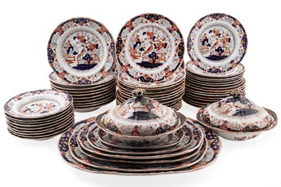 Lot 272 - A Masons Ironstone 19th Century part Imari pattern dinner service
