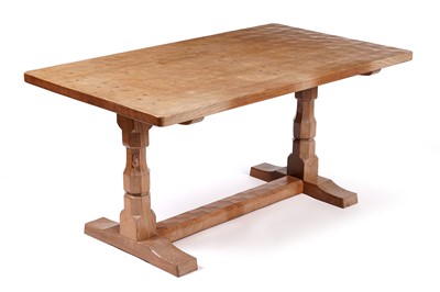 Lot 1072 - Robert ‘Mouseman’ Thompson: an oak refectory dining table