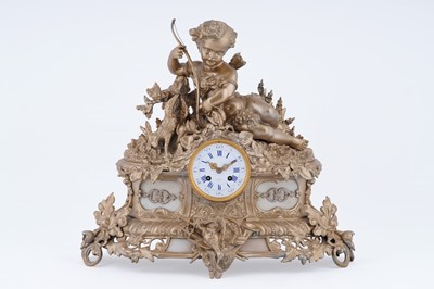 Lot 153 - Henri Marc: a French gilt metal 8-day mantel clock