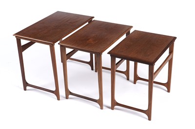 Lot 562 - BC Moble Vejle: a Danish teak nest of three tables