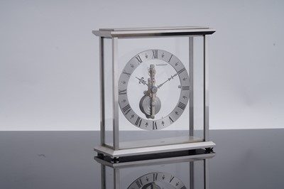 Lot 200 - Jaeger-LeCoultre: a skeleton four glass desk clock