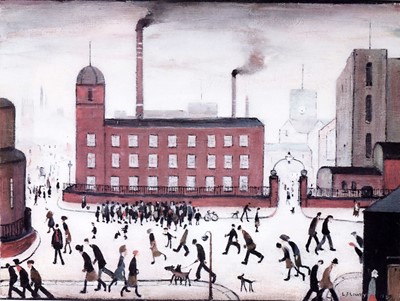 Lot 744 - Laurence Stephen Lowry RA - Mill Scene | pencil signed
