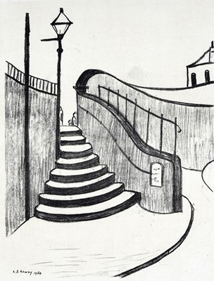 Lot 745 - Laurence Stephen Lowry - Old Steps, Stockport | lithograph