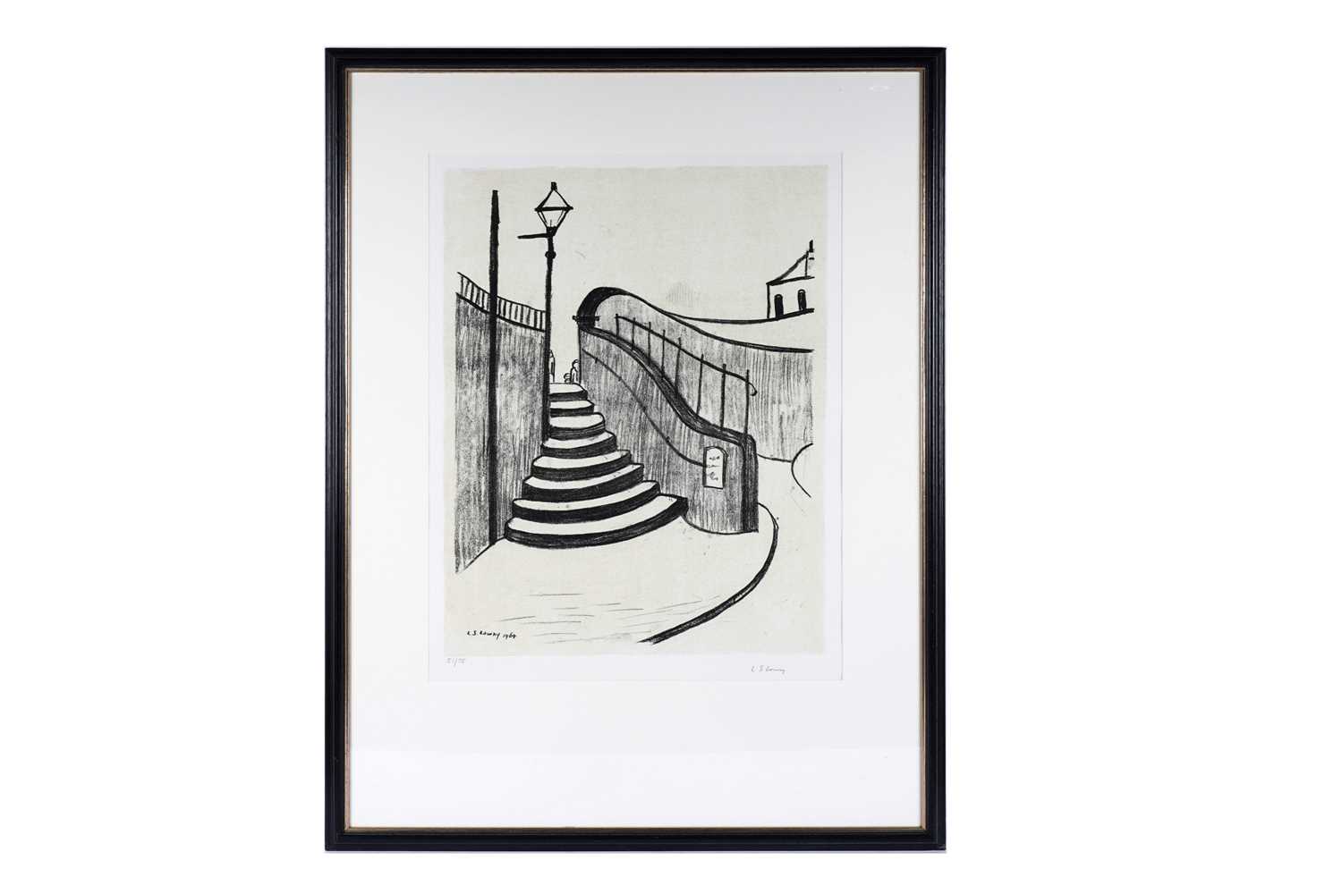 Lot 745 - Laurence Stephen Lowry - Old Steps, Stockport | lithograph