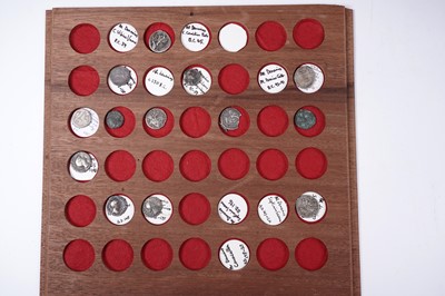 Lot 246 - A good selection of Roman and Greek ancient coinage; a cabinet and other items