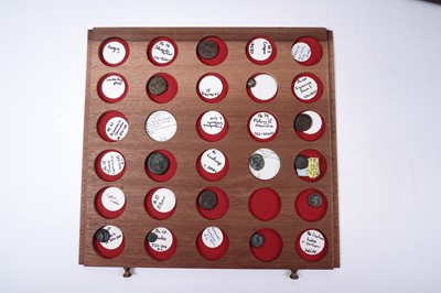 Lot 246 - A good selection of Roman and Greek ancient coinage; a cabinet and other items