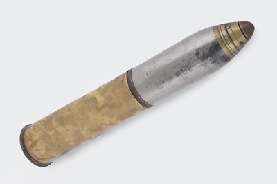 Lot 495 - An inert British 18 pounder shell and case