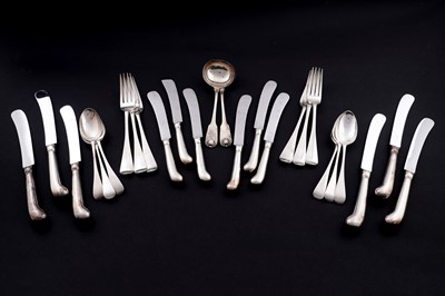 Lot 242 - A mixed lot of antique flatware