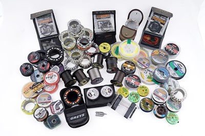 Lot 532 - A selection of fishing line, spools and leaders
