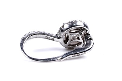 Lot 927 - A pair of diamond cluster earrings