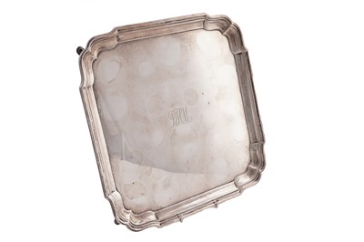 Lot 15 - A George VI silver salver