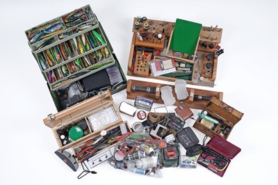 Lot 540 - A selection of fly-tying tools and accessories
