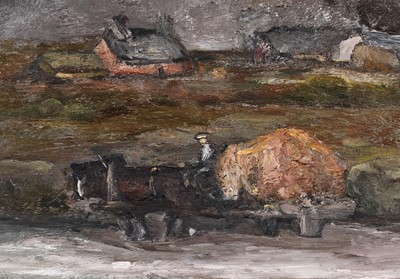 Lot 716 - Sheila Fell - Haycart towards Evening, Cumberland | oil canvas