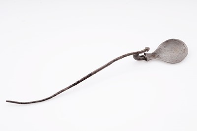 Lot 399 - A rare Romano-British silver spoon or cochlearium